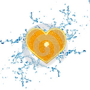 Slice of Heart Shaped Orange