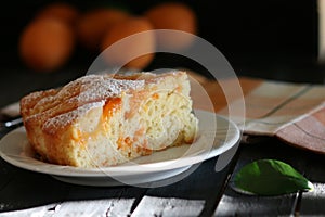 Homemade apricot pie.