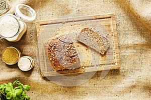 Slice of homemade bread