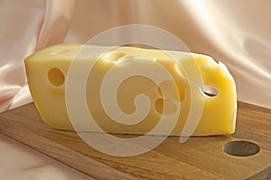 Slice of Jarlsberg Cheese
