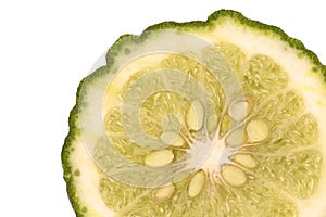 Slice of Kaffir lime