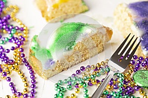 Slice of King Cake