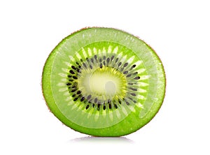 Slice kiwi fruit isolated on a white background