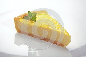 Slice of lemon cheese cake