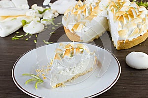 Slice of lemon pie