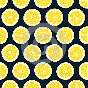 slice lemon seamless pattern. easy to tile