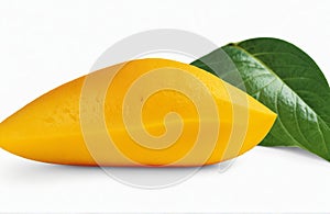 Slice mangoisolated on white background