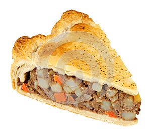 Slice Of Meat And Vegetable Pie