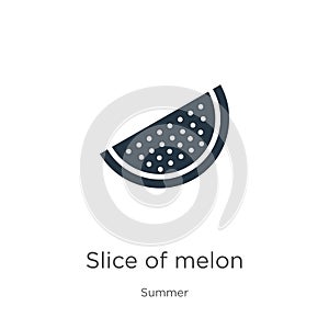 Slice of melon icon vector. Trendy flat slice of melon icon from summer collection isolated on white background. Vector