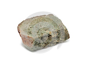 Slice of mouldy bread, isolated