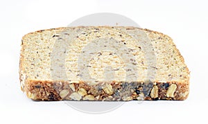 Slice of multigrain bread