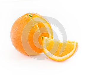 Slice and orange citrus