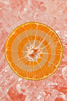 Slice of orange fruit.