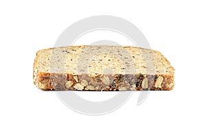 Slice of organic healthy multigrain bread
