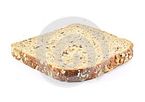 Slice of organic healthy multigrain bread