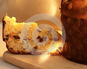 A slice of Panettone
