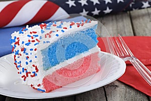 Slice of Patriotic Cake