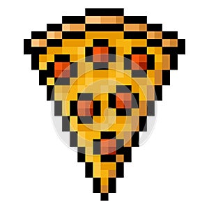 Slice of Pepperoni Pizza pixel art