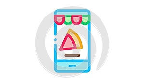 Slice Pizza Phone Icon Animation