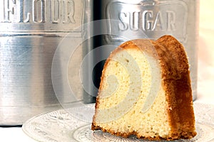 Slice of Pound Cake Closeup