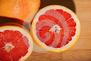 Slice red grapefruit