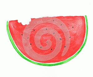 Slice of red watermelon