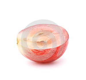 slice ripe red grape isolate on white background