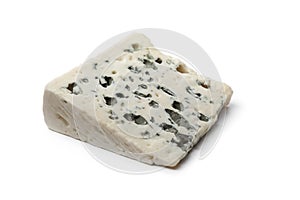 Slice of Roquefort cheese