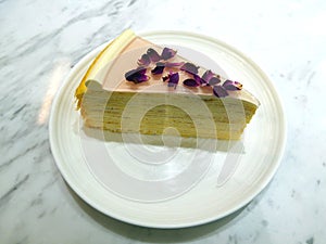 Slice of Rose Flower Cake