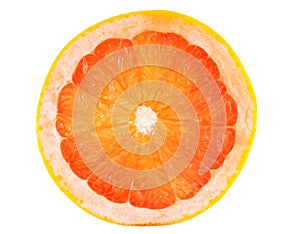 Slice of ruby grapefruit