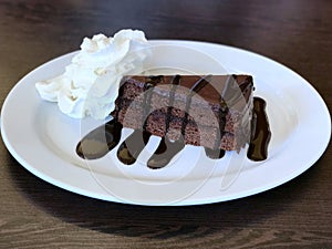 Slice of Sacher Torte Cake in Vienna, Austria