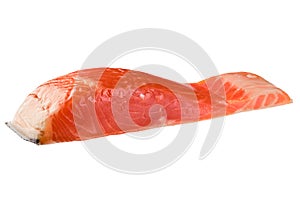 Slice of salted salmon fillet