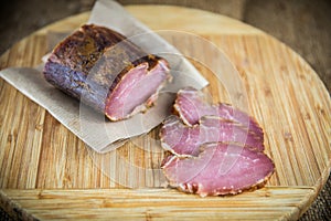 Slice of smoked ham
