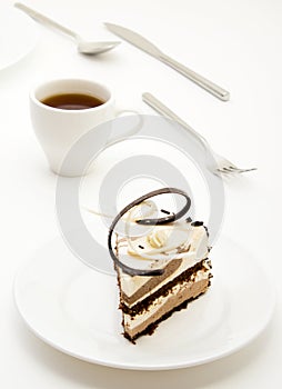 Slice of souffle cake