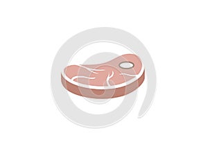 Slice Steak Meat for logo design illustration