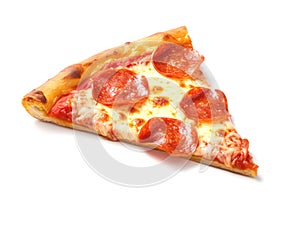 Slice of tasty classic original Pepperoni Pizza photo