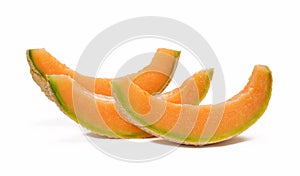Slice of three fresh melon