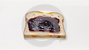 A Slice Of Toast With Grape Jelly Spread On Top. Generative AI