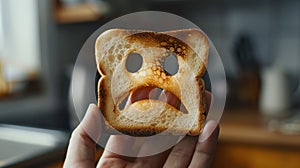 The sad toast face.AI generated image