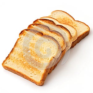 Sliced bread toast isolated on white background photo