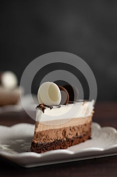 Slice of traditional homemade coffee cake
