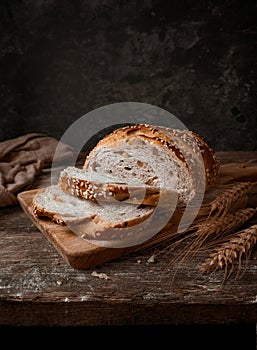Slice walnut sesame wheat bread