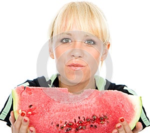 A slice of water-melon