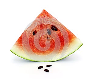 Slice of water-melon on a white background