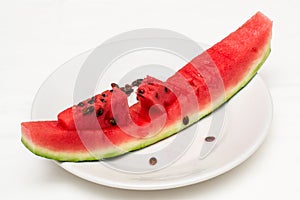 Slice of watermelon eaten