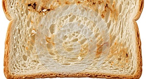 Slice of White Bread on White Background