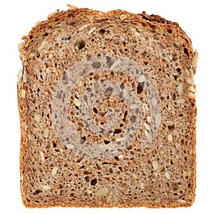 Slice of a whole wheat bread