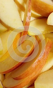 Sliced apples