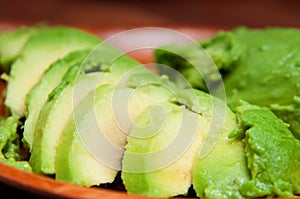 Sliced avocado