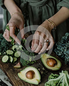 Sliced avocado on plain background